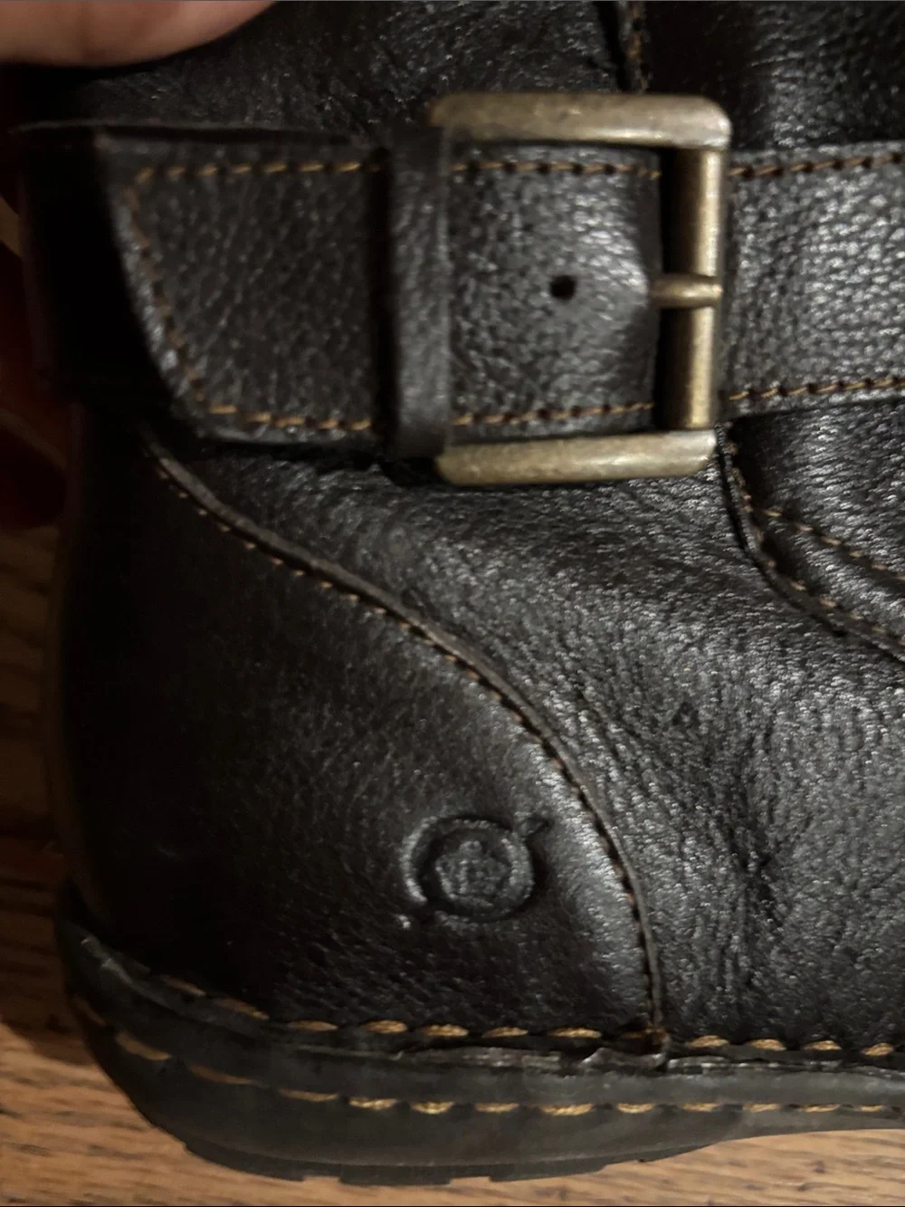 Born Dark Brown Leather Patina Ankle Boots, Sz 8.5 LIKE NEW CONDITION
